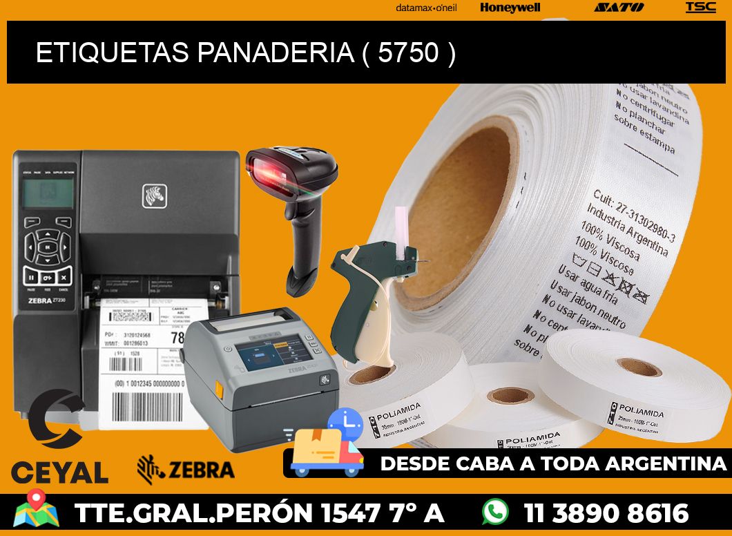 ETIQUETAS PANADERIA ( 5750 )