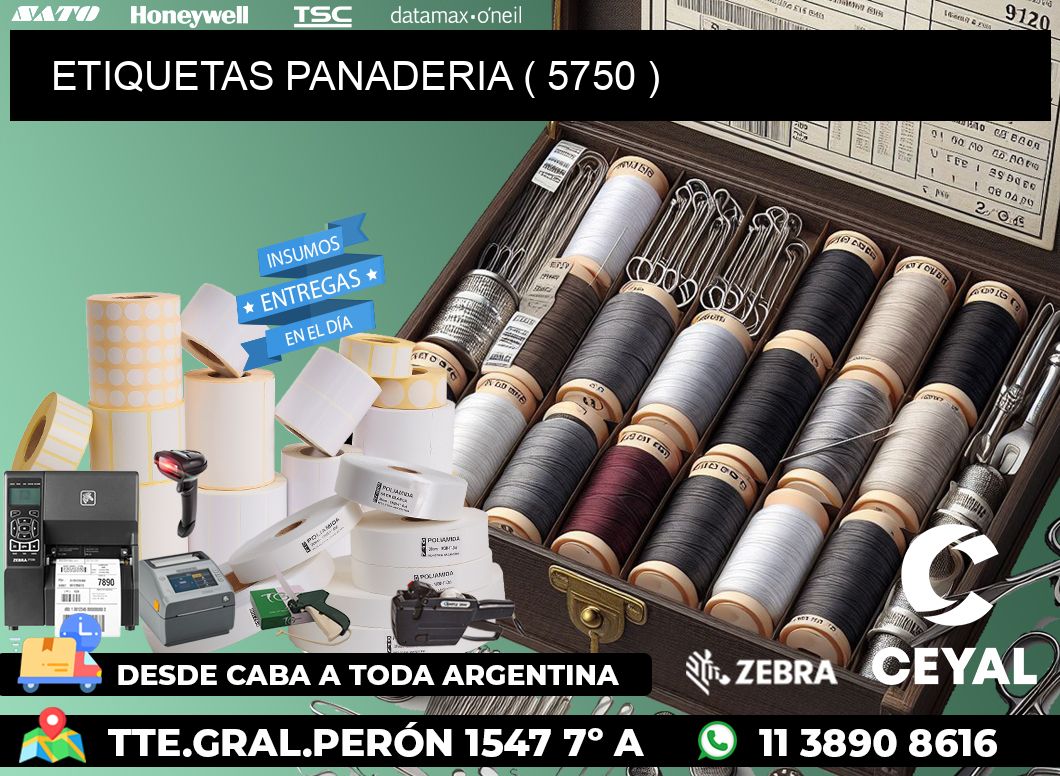 ETIQUETAS PANADERIA ( 5750 )