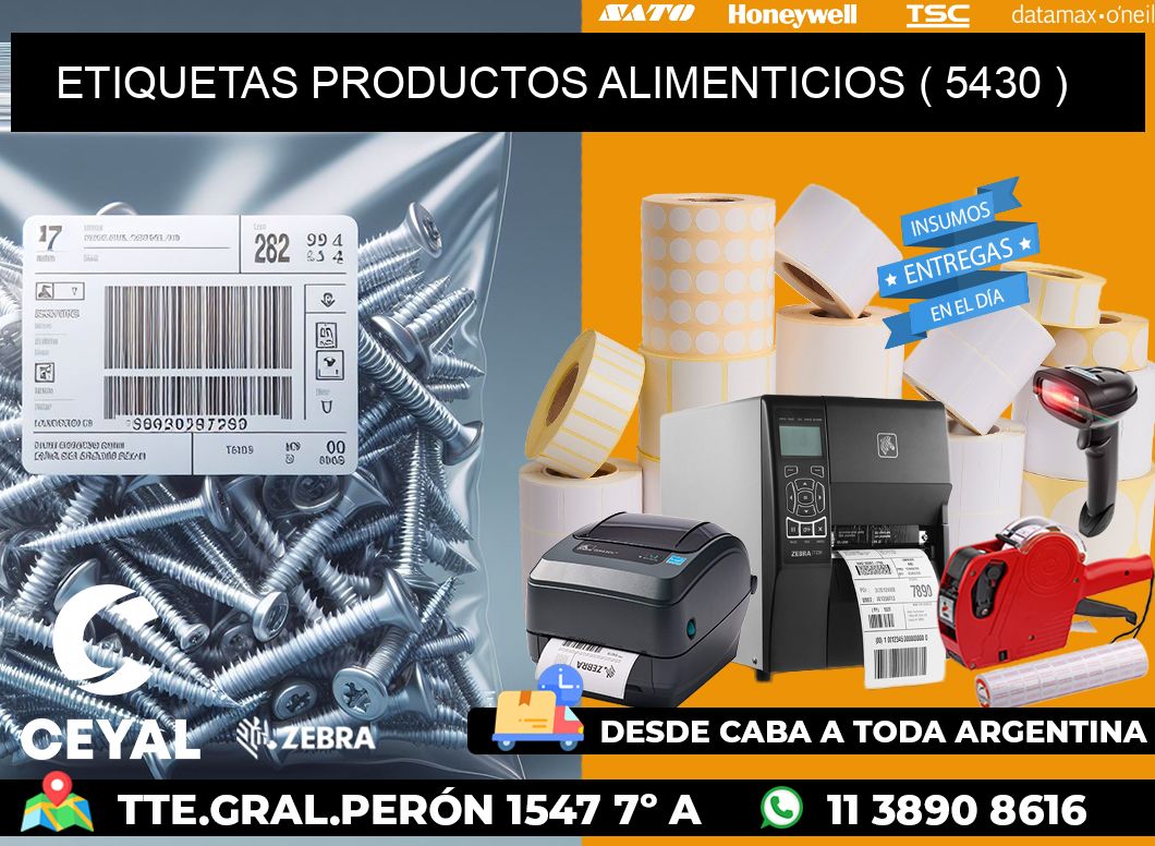 ETIQUETAS PRODUCTOS ALIMENTICIOS ( 5430 )