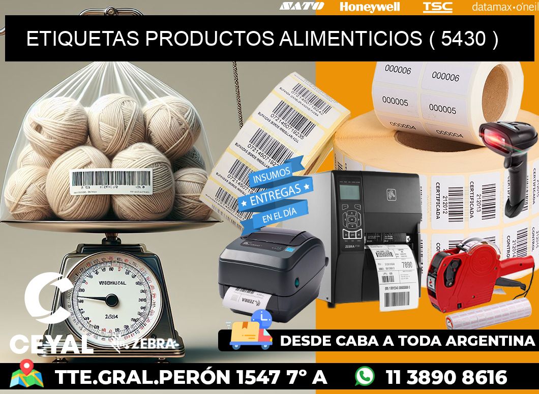 ETIQUETAS PRODUCTOS ALIMENTICIOS ( 5430 )