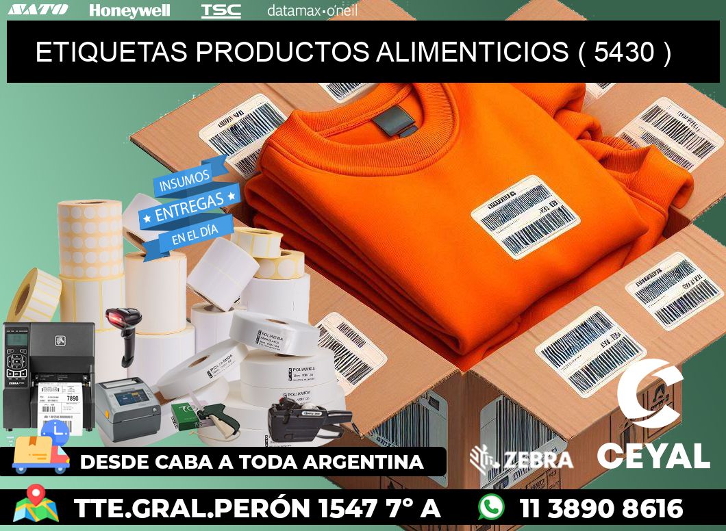 ETIQUETAS PRODUCTOS ALIMENTICIOS ( 5430 )