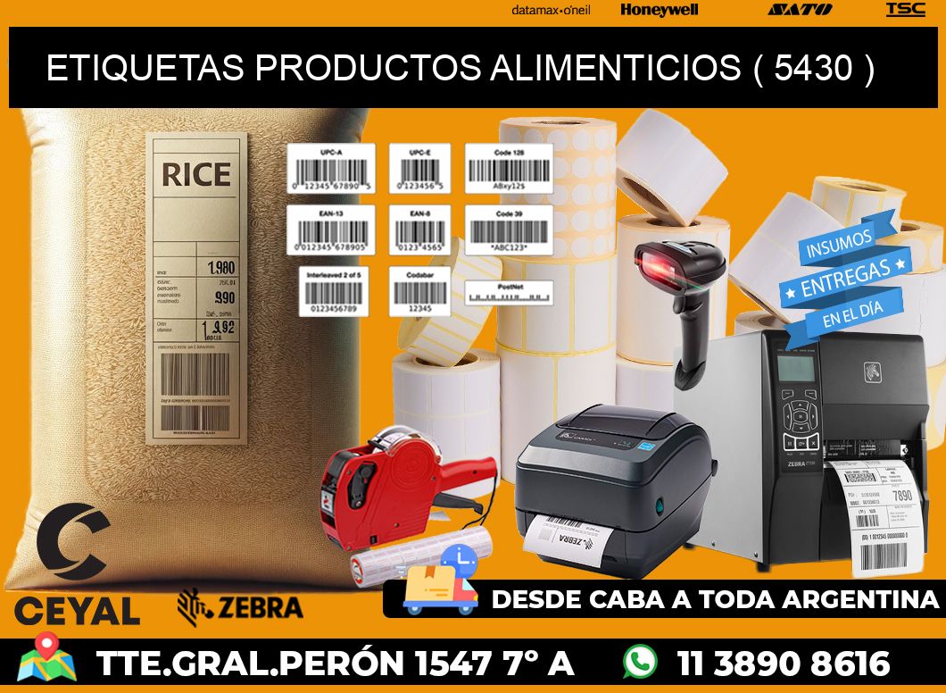 ETIQUETAS PRODUCTOS ALIMENTICIOS ( 5430 )