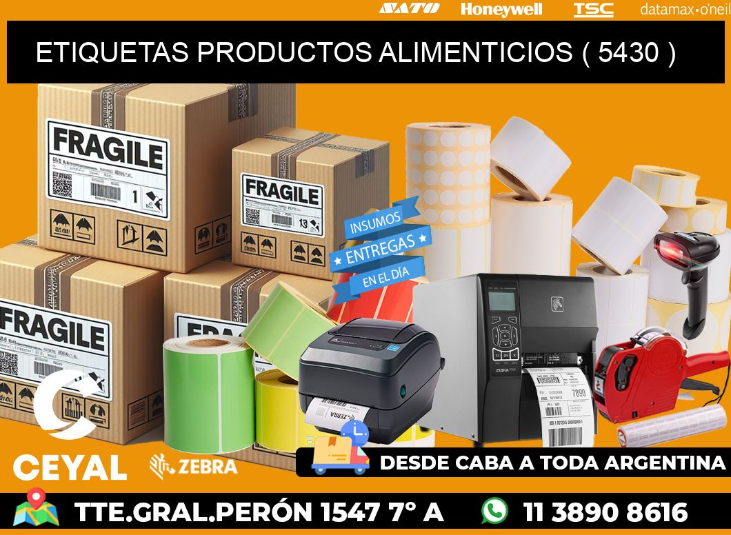 ETIQUETAS PRODUCTOS ALIMENTICIOS ( 5430 )