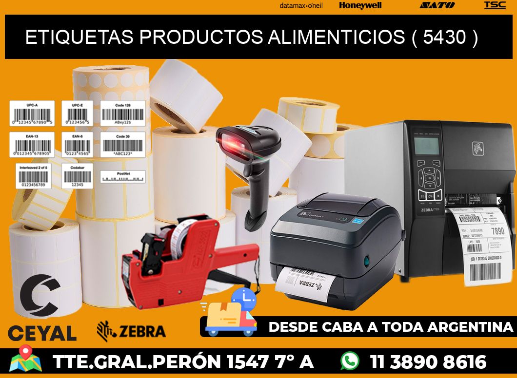 ETIQUETAS PRODUCTOS ALIMENTICIOS ( 5430 )