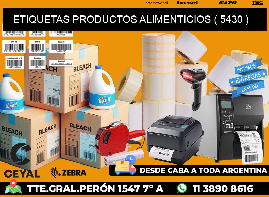 ETIQUETAS PRODUCTOS ALIMENTICIOS ( 5430 )