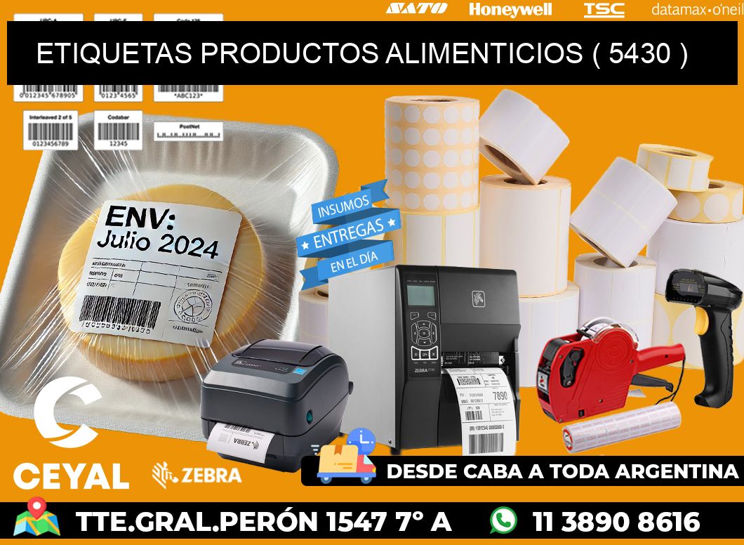 ETIQUETAS PRODUCTOS ALIMENTICIOS ( 5430 )