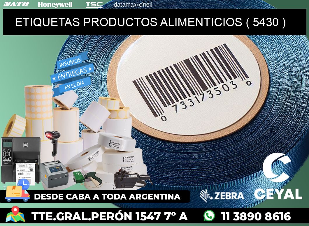 ETIQUETAS PRODUCTOS ALIMENTICIOS ( 5430 )