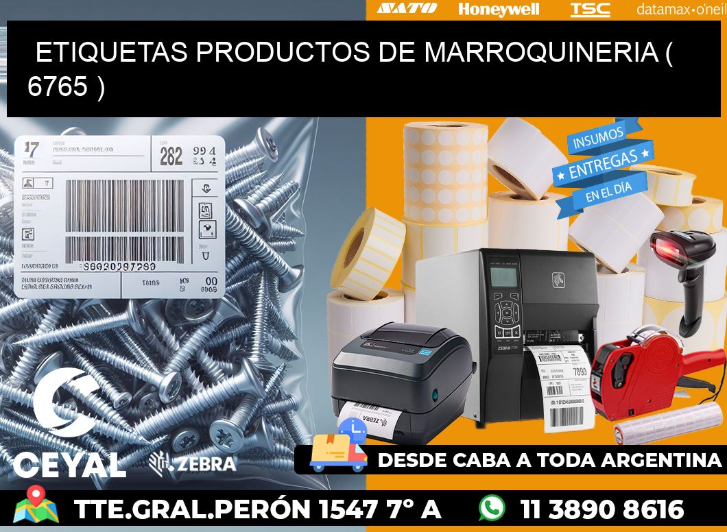 ETIQUETAS PRODUCTOS DE MARROQUINERIA ( 6765 )