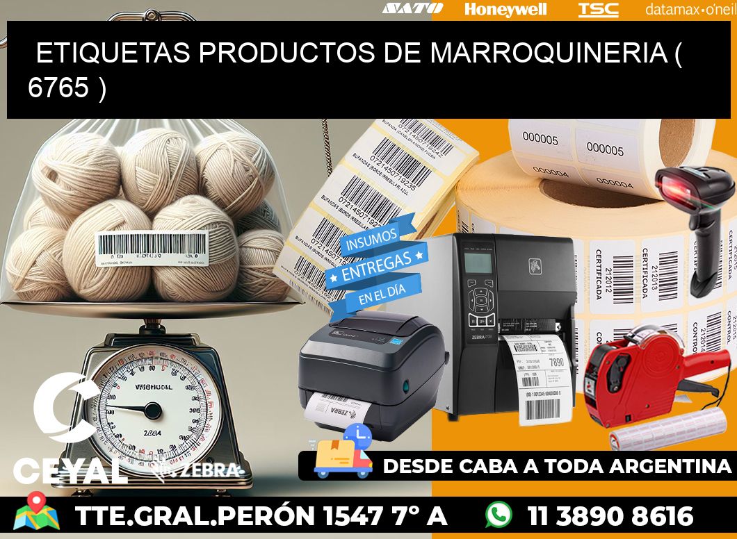 ETIQUETAS PRODUCTOS DE MARROQUINERIA ( 6765 )