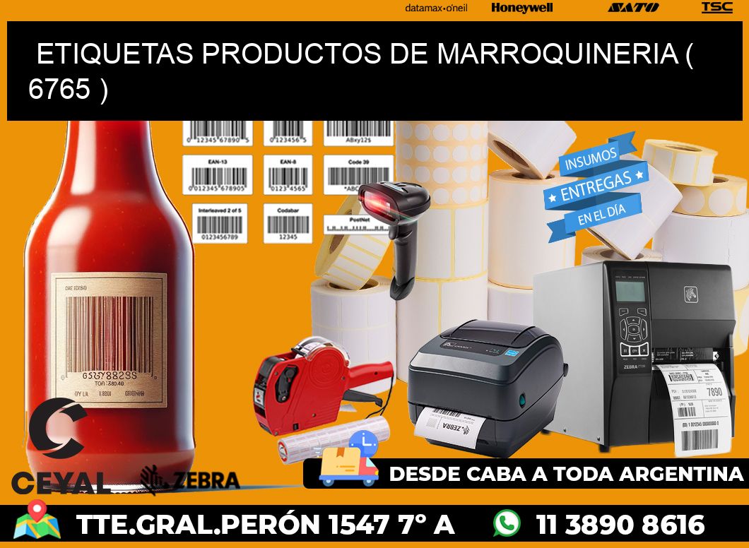 ETIQUETAS PRODUCTOS DE MARROQUINERIA ( 6765 )