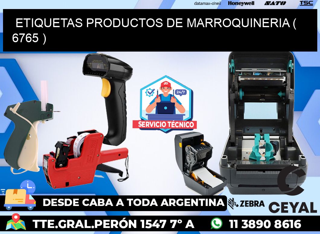 ETIQUETAS PRODUCTOS DE MARROQUINERIA ( 6765 )