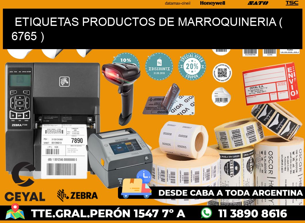 ETIQUETAS PRODUCTOS DE MARROQUINERIA ( 6765 )