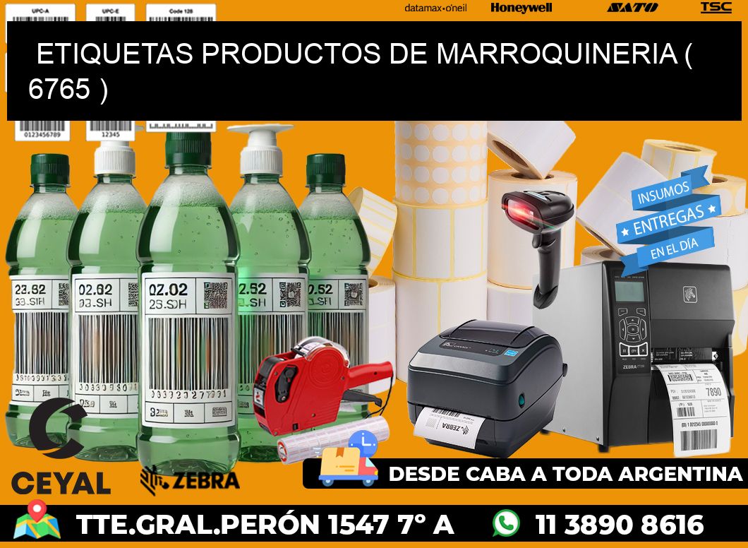 ETIQUETAS PRODUCTOS DE MARROQUINERIA ( 6765 )