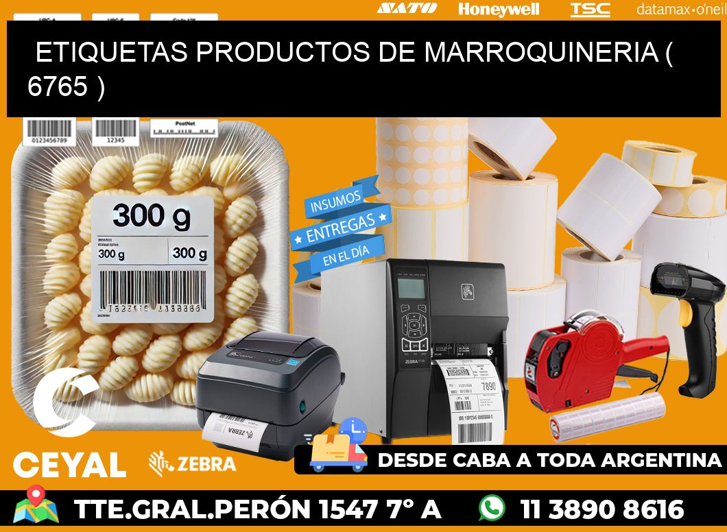 ETIQUETAS PRODUCTOS DE MARROQUINERIA ( 6765 )