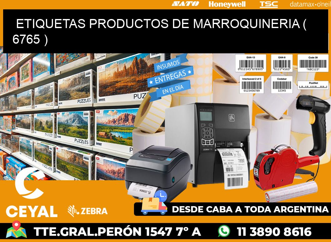 ETIQUETAS PRODUCTOS DE MARROQUINERIA ( 6765 )