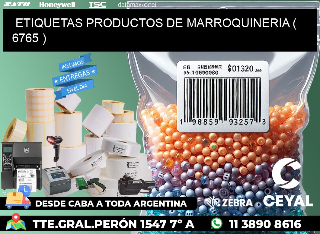 ETIQUETAS PRODUCTOS DE MARROQUINERIA ( 6765 )