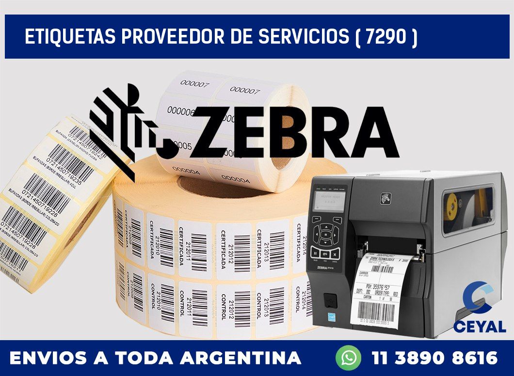 ETIQUETAS PROVEEDOR DE SERVICIOS ( 7290 )