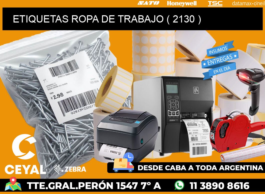 ETIQUETAS ROPA DE TRABAJO ( 2130 )