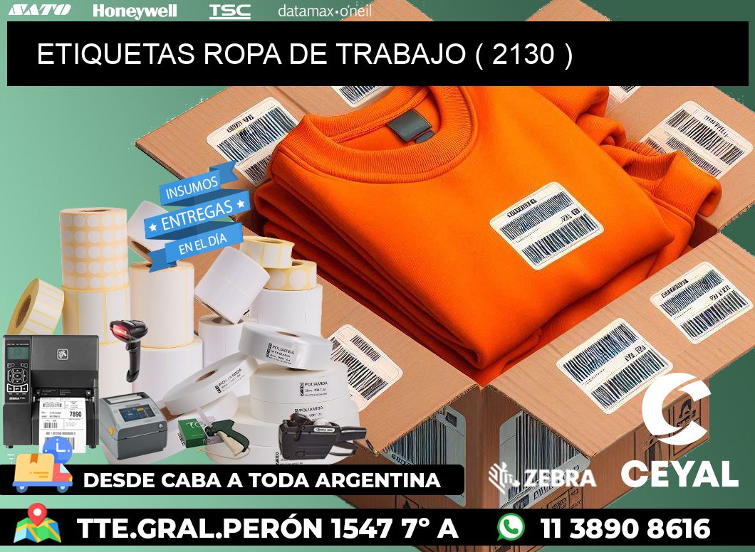 ETIQUETAS ROPA DE TRABAJO ( 2130 )