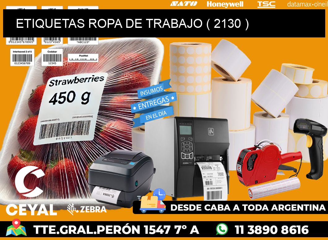 ETIQUETAS ROPA DE TRABAJO ( 2130 )