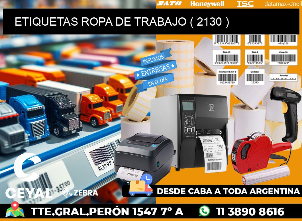 ETIQUETAS ROPA DE TRABAJO ( 2130 )