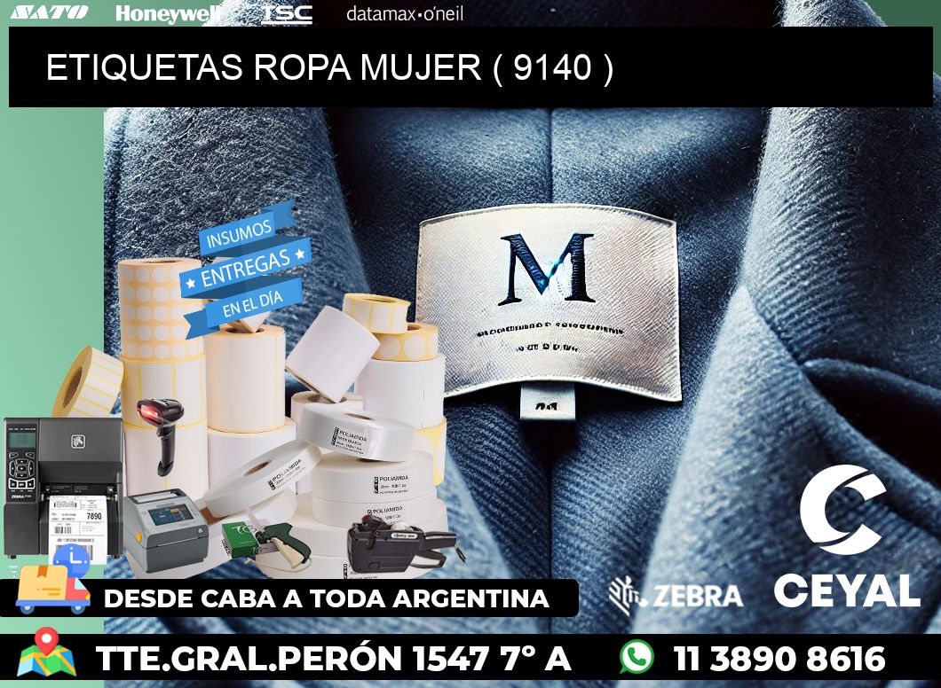 ETIQUETAS ROPA MUJER ( 9140 )