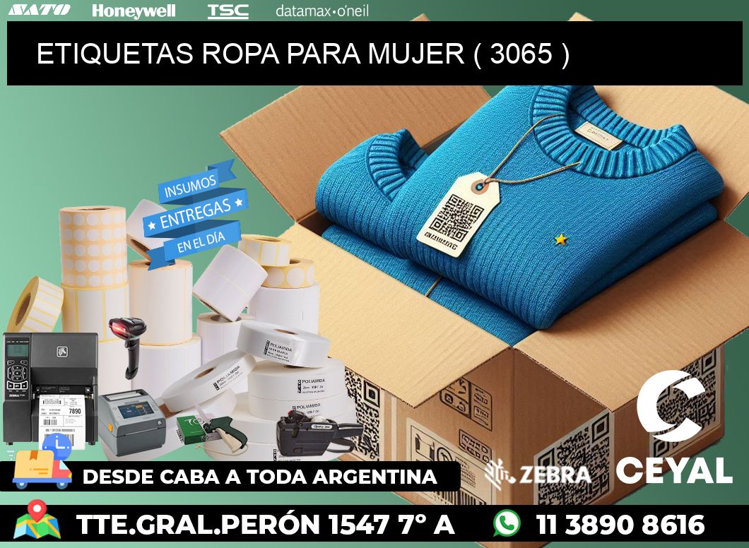 ETIQUETAS ROPA PARA MUJER ( 3065 )