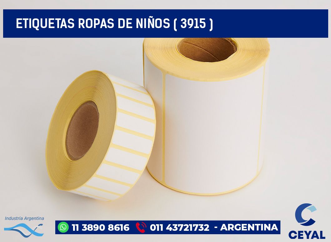 ETIQUETAS ROPAS DE NIÑOS ( 3915 )