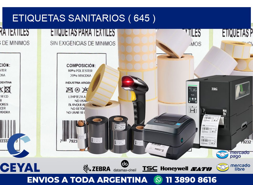 ETIQUETAS SANITARIOS ( 645 )