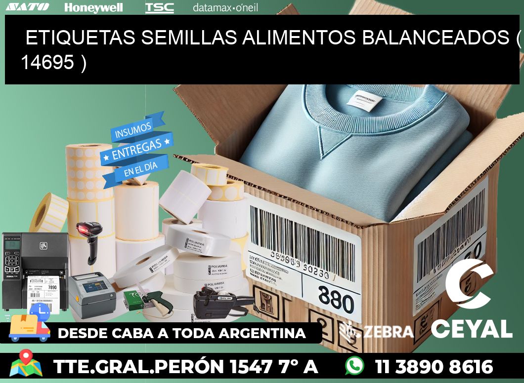 ETIQUETAS SEMILLAS ALIMENTOS BALANCEADOS ( 14695 )