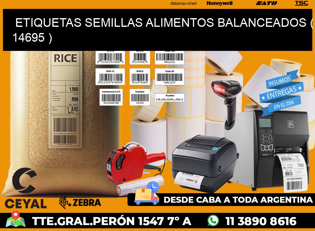 ETIQUETAS SEMILLAS ALIMENTOS BALANCEADOS ( 14695 )