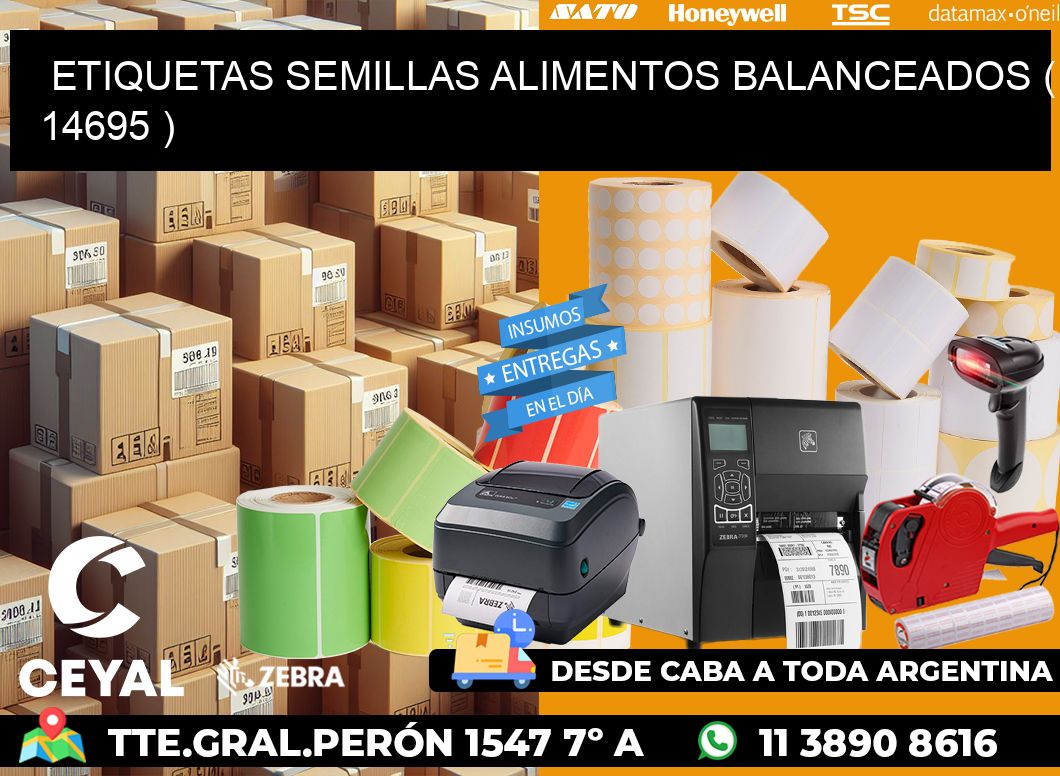 ETIQUETAS SEMILLAS ALIMENTOS BALANCEADOS ( 14695 )