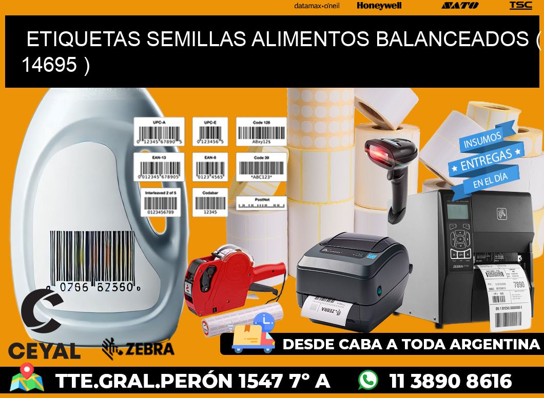 ETIQUETAS SEMILLAS ALIMENTOS BALANCEADOS ( 14695 )