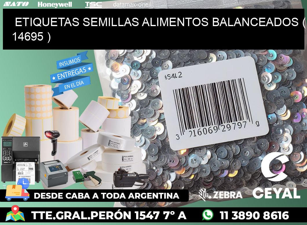 ETIQUETAS SEMILLAS ALIMENTOS BALANCEADOS ( 14695 )