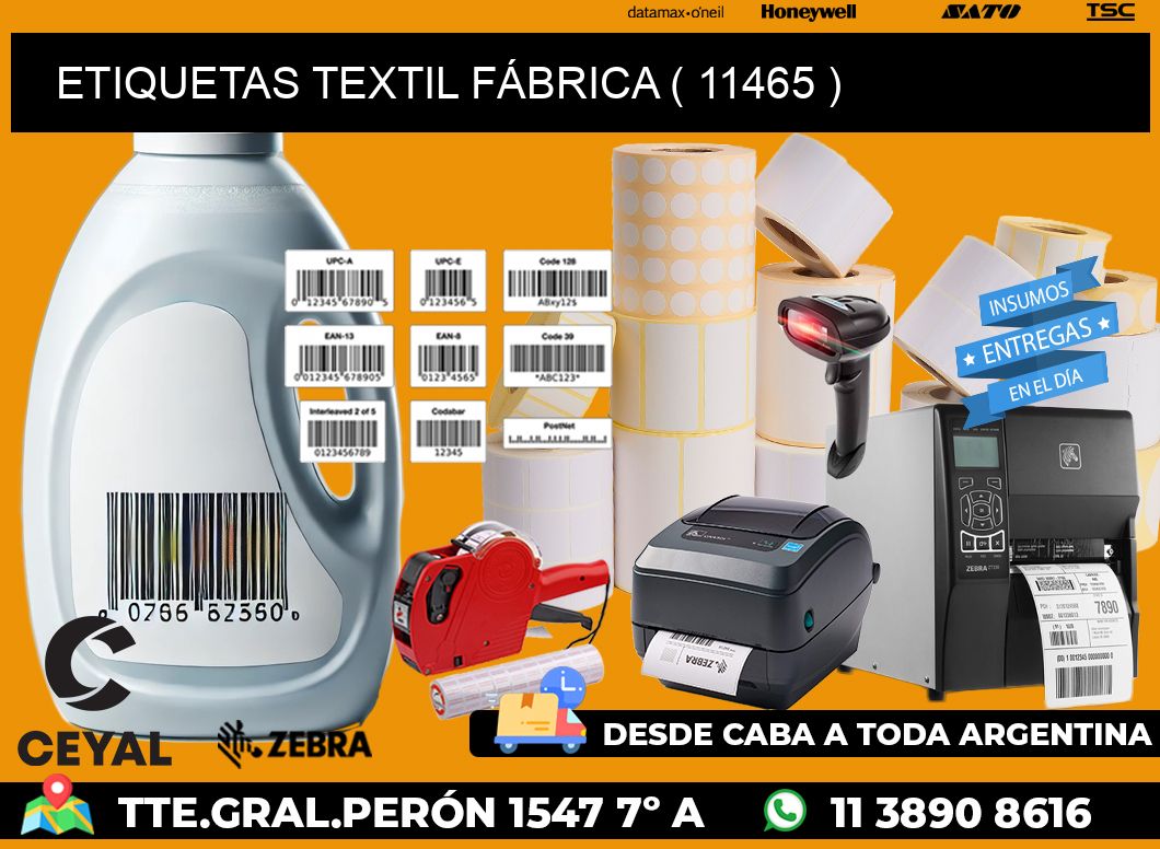 ETIQUETAS TEXTIL FÁBRICA ( 11465 )