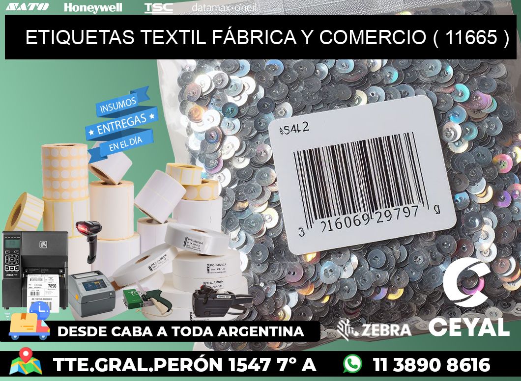 ETIQUETAS TEXTIL FÁBRICA Y COMERCIO ( 11665 )