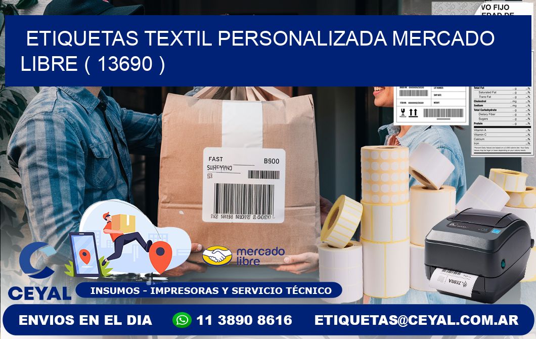 ETIQUETAS TEXTIL PERSONALIZADA MERCADO LIBRE ( 13690 )