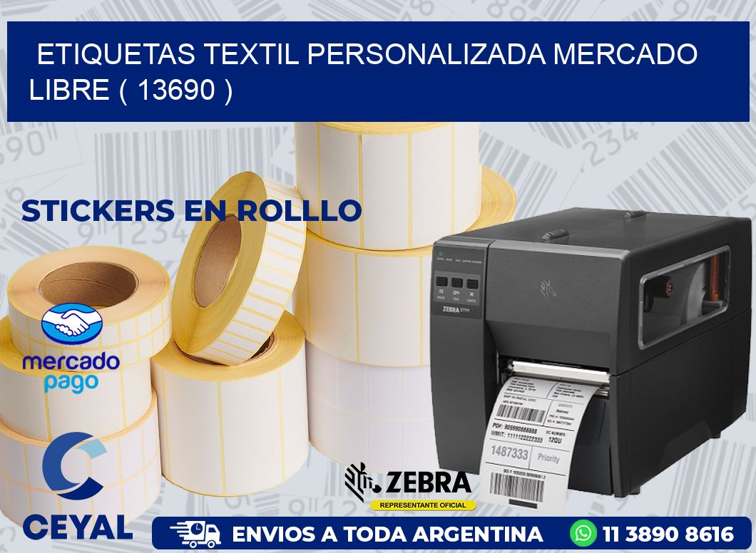 ETIQUETAS TEXTIL PERSONALIZADA MERCADO LIBRE ( 13690 )