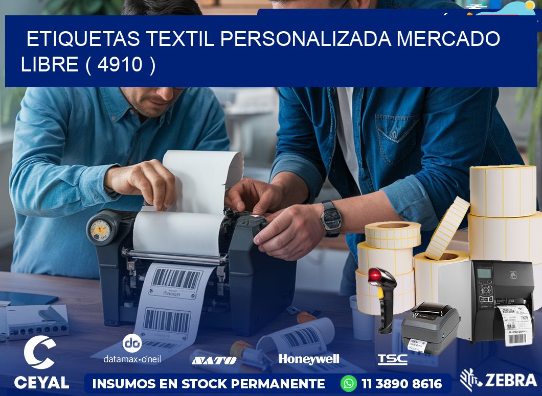 ETIQUETAS TEXTIL PERSONALIZADA MERCADO LIBRE ( 4910 )