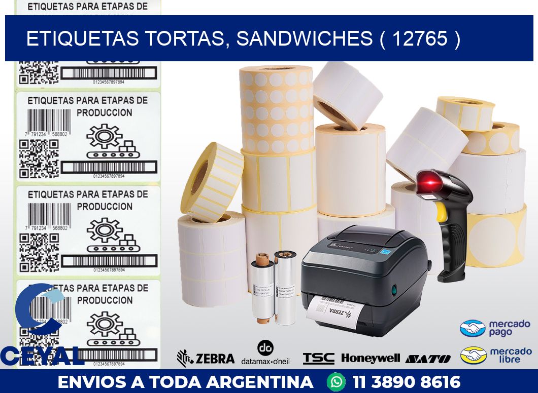 ETIQUETAS TORTAS, SANDWICHES ( 12765 )