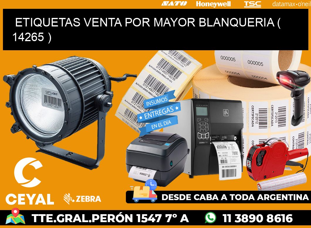 ETIQUETAS VENTA POR MAYOR BLANQUERIA ( 14265 )