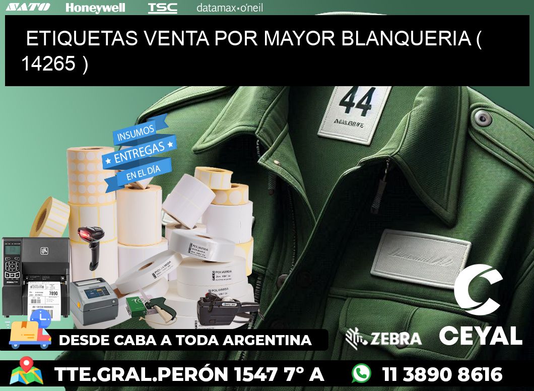 ETIQUETAS VENTA POR MAYOR BLANQUERIA ( 14265 )