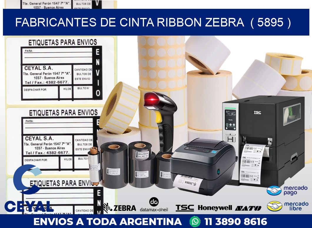 FABRICANTES DE CINTA RIBBON ZEBRA  ( 5895 )