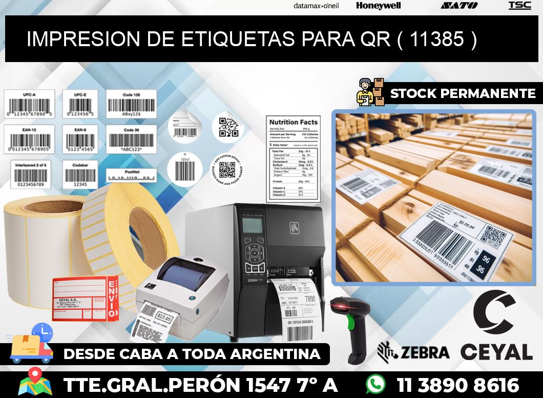 IMPRESION DE ETIQUETAS PARA QR ( 11385 )