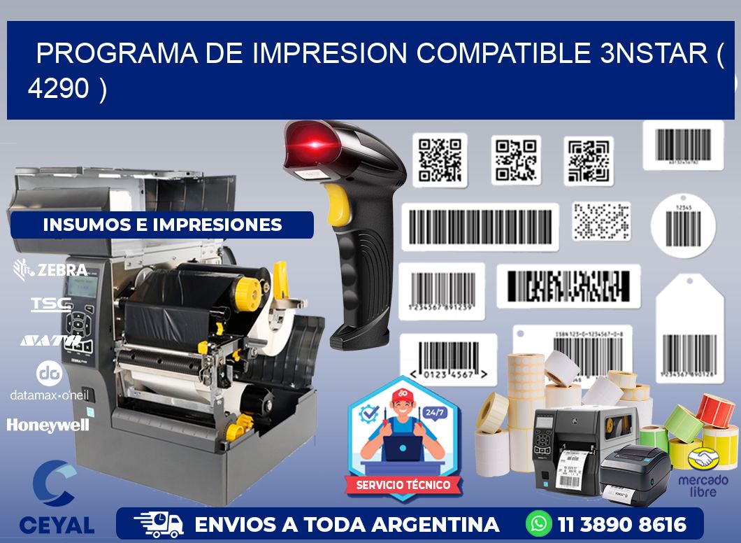 PROGRAMA DE IMPRESION COMPATIBLE 3NSTAR ( 4290 )