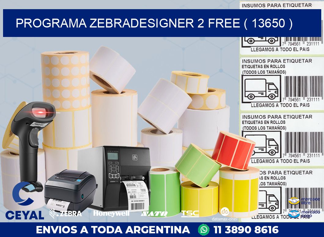 PROGRAMA ZEBRADESIGNER 2 FREE ( 13650 )