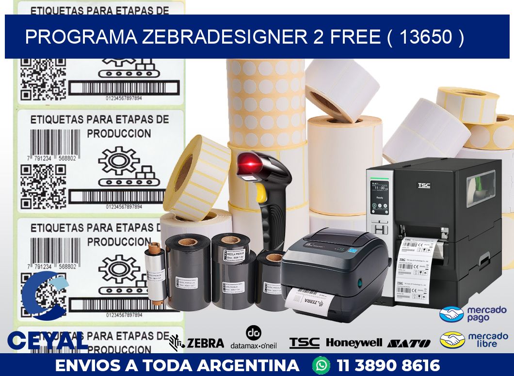 PROGRAMA ZEBRADESIGNER 2 FREE ( 13650 )