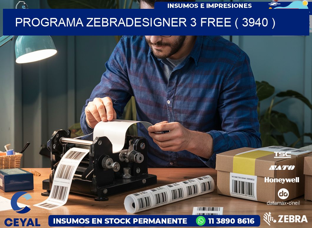 PROGRAMA ZEBRADESIGNER 3 FREE ( 3940 )