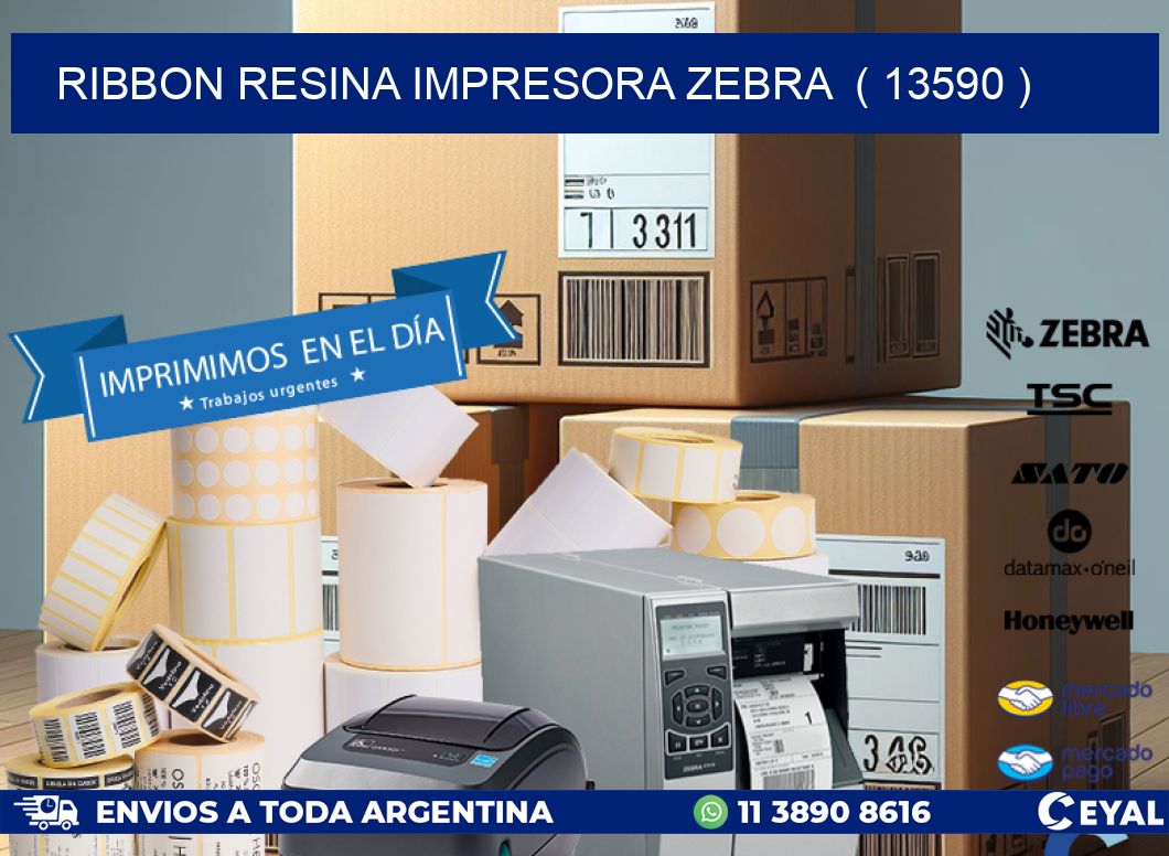 RIBBON RESINA IMPRESORA ZEBRA  ( 13590 )