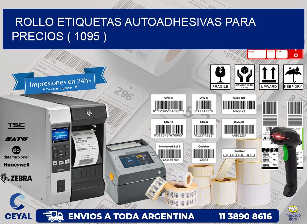 ROLLO ETIQUETAS AUTOADHESIVAS PARA PRECIOS ( 1095 )